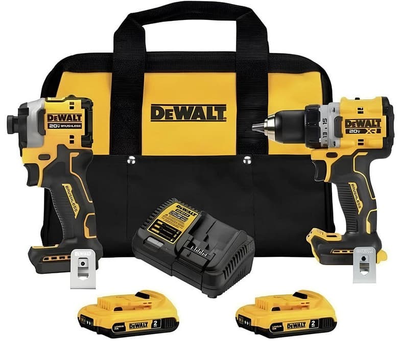 طقم كومبو من ديوالت (DEWALT) يضم مثقاباً/مفك براغي ومفك صدمات بجهد 20 فولت (20V MAX)
